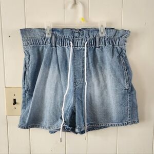 GAP High Waist Denim Shorts with Drawstring Size L